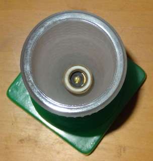 Small Table Lamp Light Jadite Base Diamond Pattern Glass Shade Footed 