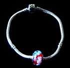 Charm Bracelet Red Glass Bead Snap Clasp Brighton Jewelry Tin or FREE 