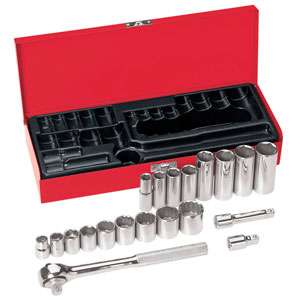 KLEIN TOOLS 65508 3/8 Inch Drive Socket Wrench Set  