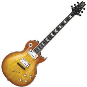   QUILTED MAPLE FADED SUNBURST LP STYLE ELECTRIC GUITAR Musical