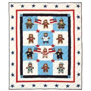  Patch Magic Teddys Gallery Quilt, King, 105 Inch by 95 