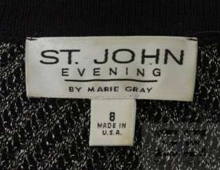 St. John Evening 2 Piece Shimmer Jacket & Skirt Suit Size 8/10  