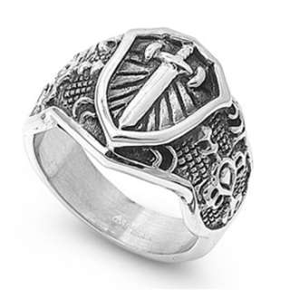 Stainless Steel Casting Biker Ring   Sword Sz. 9 to 13  