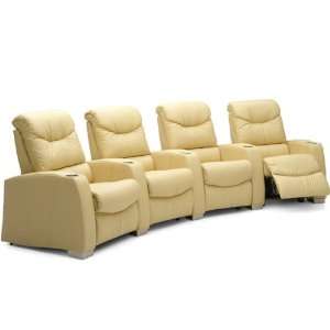   Theater 4 Seat Row Leather Recliners from Palliser
