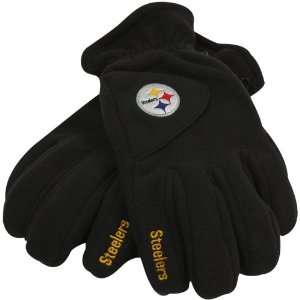  Reebok Pittsburgh Steelers Black Tec Touch Fleece Gloves 
