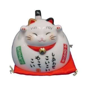  Maneki Neko Tea Cup WHITE   Japanese Lucky Cat Tea Cup 