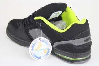 Etnies Mens Chrome 02 Shoes Size 9 Black/Lime/Grey  