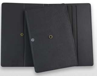 Asus Eee Pad Transformer TF101 360 Leather Case Cover Protector Black 
