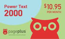 Page Plus Power Text 2,000 for SALE $10.95