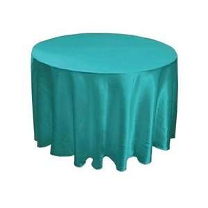 108 inch Round Satin Turquoise Tablecloth (5 Pack 