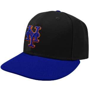 New Era New York Mets 59FIFTY (5950) Black w/Royal Blue Bill Fitted 