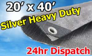 20x40 Silver Heavy Duty Tarps Triple Layer tarp 20 x 40  