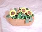 Dollhouse Miniature Sunflowers in a Terra Cotta Planter
