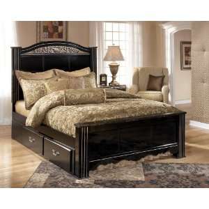   Classics King Bed with Storage in Black Finish