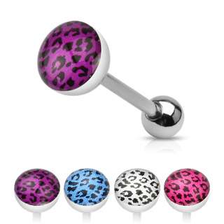   STEEL BALL BARBELL TONGUE RING TRAGUS PIERCING 14G 5/8 C216  