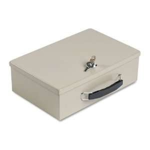   Security Cash Box, Key Lock, Sand   Pack of 6