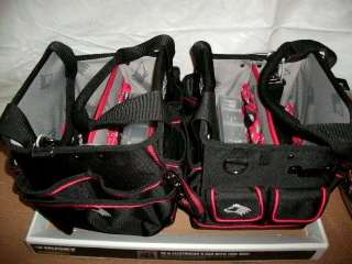 RYOBI 5IN SANDER AND 2 NAMEBRAND ELECTRICIANS TOOL BAGS  