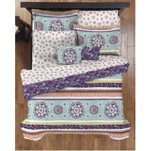   10 Piece Bed in a Bag Bedding Set with Pillows, King Size, Teal Home