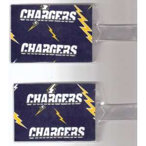  Set of 2 Oversize Luggage Tags NFL San Diego Chargers 