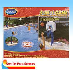 Swimways 2 IN 1 Basketball & Volleyball Swimming Pool Game  