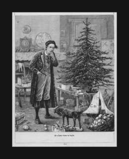 How To Decorate Christmas Tree, Toys, antique engraving, original1899 