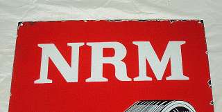 NRM BELTS Original Porcelain Enamel Sign Rare.  