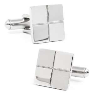  Stainless Steel Checkered Cufflinks Patio, Lawn & Garden