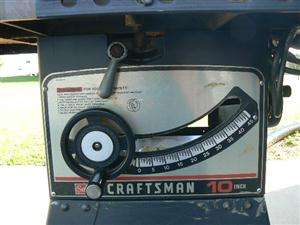 Craftsman 10 Table Saw w/ Blades, Accessories, & Manuals   USED   EX 