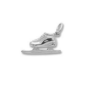  Speed Skate Charm in White Gold Jewelry