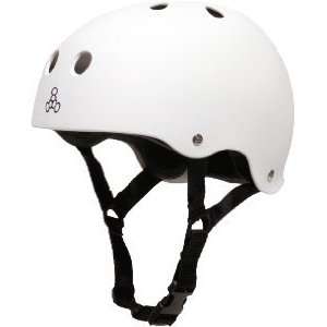   Brainsaver White Rubber Skateboard Helmet [X Large]