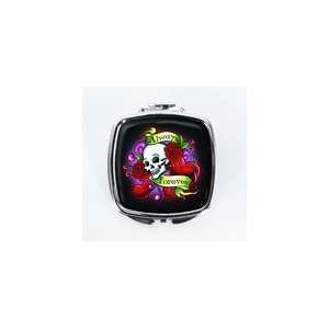    Compact Makeup Mirror with Skull Always / Forever Design Beauty