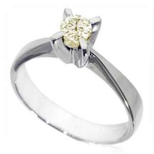  .30ct Yellow Diamond Solitaire Engagement Ring 14k Gold 