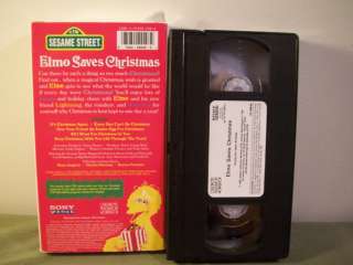   Street ELMO SAVES CHRISTMAS Childrens VHS TAPE 074644994032  