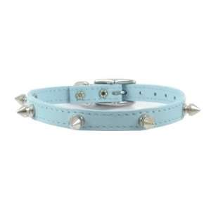    8 3/8 Light Blue Spiked Dog Collar By Furry