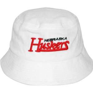  Nebraska Cornhuskers White Bucket Hat