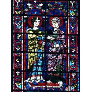  Two Angels in Stained Glass in the Central Choir, Chartres 