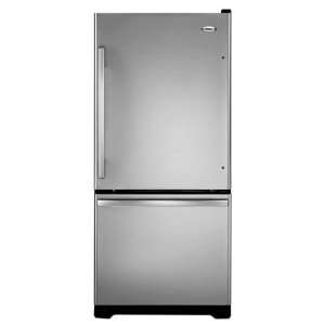   22 cu. ft. Bottom Mount Refrigerator   Stainless Steel Appliances