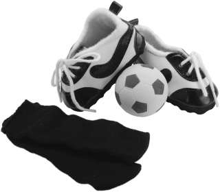 Black & White Shoes, Socks & Ball Springfield Collection Soccer Outfit 