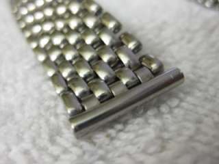 1950s Rolex Bubbleback Stainless Steel Rice Bead Watch Band 
