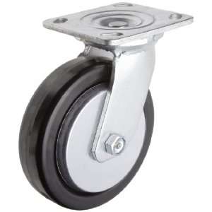  Plate Caster, Swivel, High Temperature Nylon Wheel, Stainless Steel 