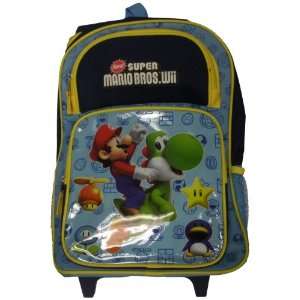    Super Mario Bros. Wii Rolling Backpack   Blue Toys & Games
