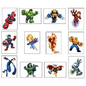  Marvel Super Hero Squad Tattoos   Set of 12 Everything 