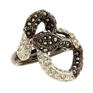   Kenneth Jay Lane   Swarovski Crystal Embellished Snake Ring Jewelry