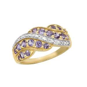  Tanzanite & Diamond Wave Ring Jewelry