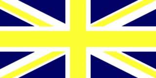 Blue and Yellow Union Jack Flag 5 x 3 Sports Club Team  