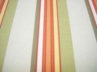   Cream Sage and Yellow Striped Outdoor Patio Chair Cushions  