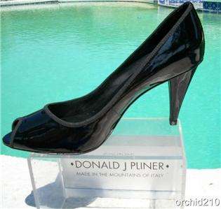 Donald Pliner~PATENT LEATHER~PEEPTOE~Pump Shoe $245 NIB  