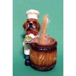   Beagle Kitchen Chef Toothpick Holder Figurine Dog 
