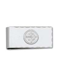 NFL Pittsburgh Steelers Plated Money Clip with Sterling Silver Logo