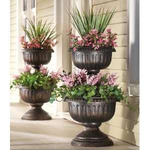   Finish Plastic Urn Planter By Collections Etc Patio, Lawn & Garden